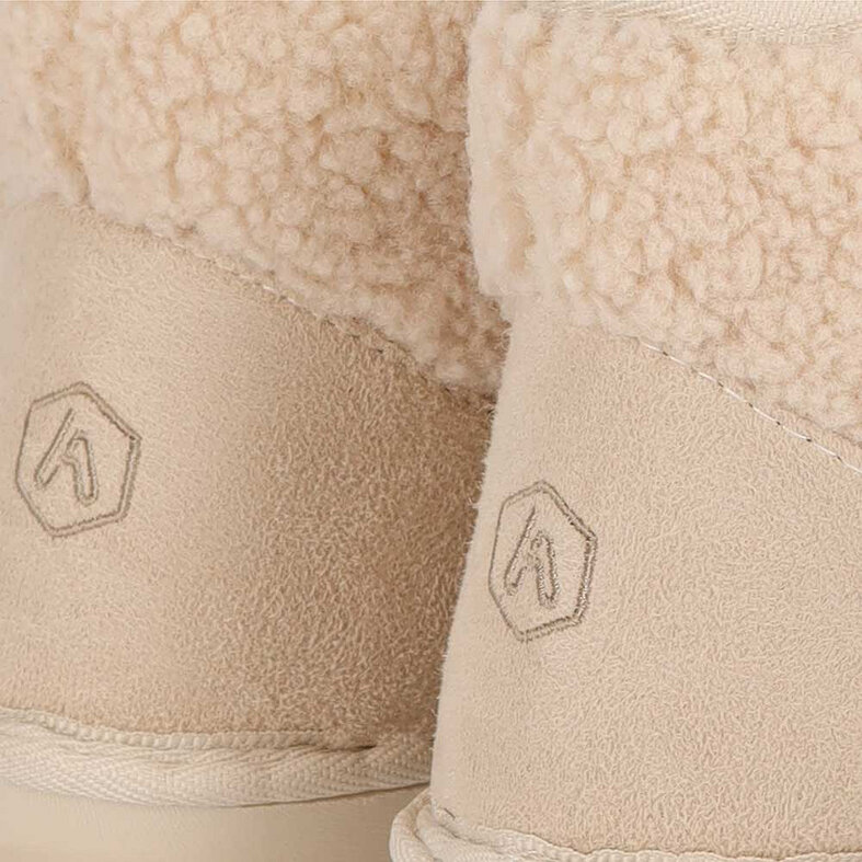 Apollo Apollo Ladies Slippers Teddy White