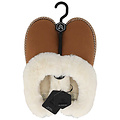 Apollo Apollo Ladies Slip-on Slippers Teddy Dark Brown