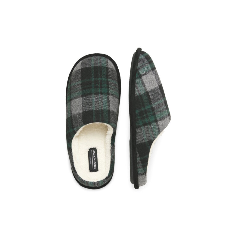 Jack & Jones Jack & Jones Men's Slip-on Slippers JFWMURPHY Checkered Green