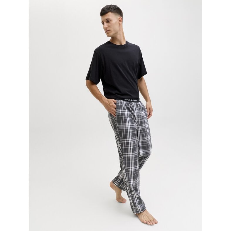Jack & Jones Jack & Jones Men's Pyjamas Set Giftbox JACLUCA Checkered Black