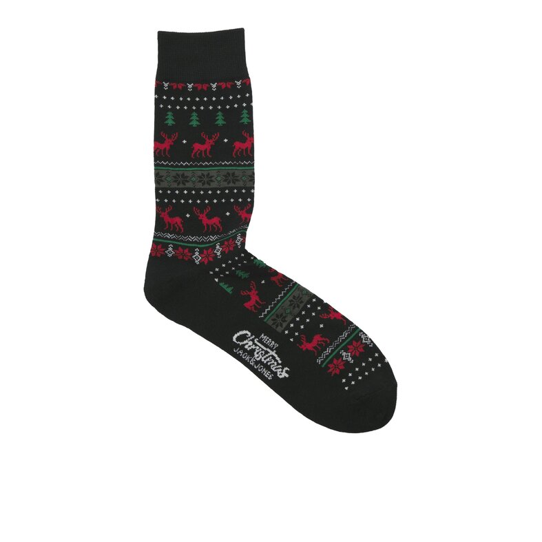 Jack & Jones Jack & Jones Men's Christmas Socks JACXMAS REINDEER Giftbox 3-Pack Black
