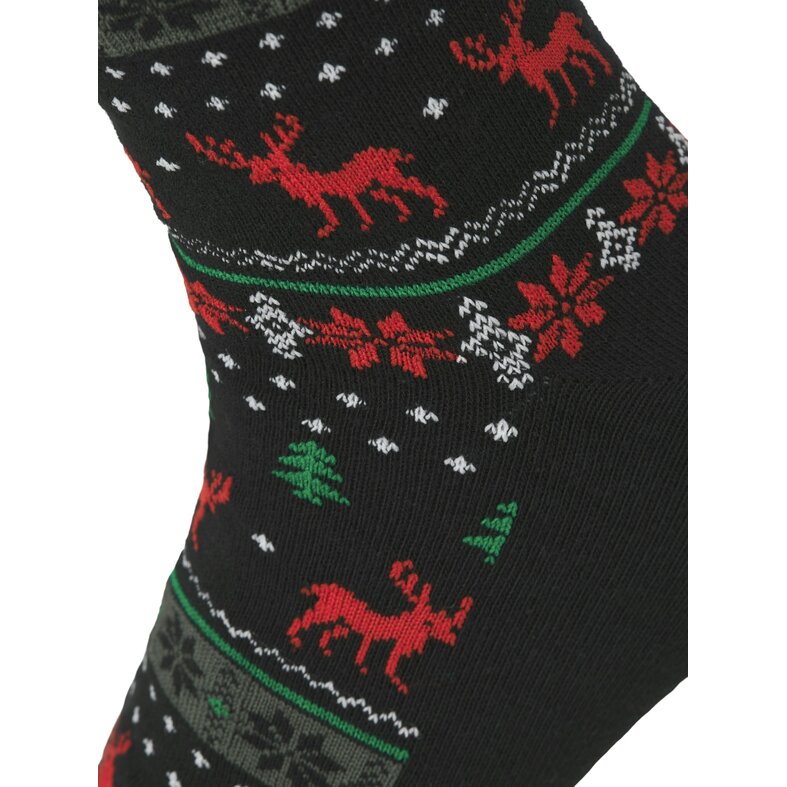 Jack & Jones Jack & Jones Men's Christmas Socks JACXMAS REINDEER Giftbox 3-Pack Black