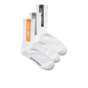 Jack & Jones Heren Sportsokken JACSETH Tennissokken 3-Pack Wit