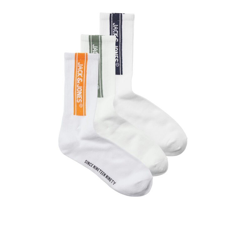 Jack & Jones Jack & Jones Heren Sportsokken JACSETH Tennissokken 3-Pack Wit