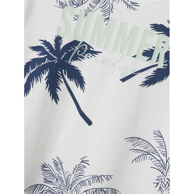 Name It Name It Jongens Korte Pyjama Set Shortama NKMNIGHTSET Palmbomen