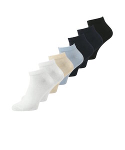 Jack & Jones Heren Korte Sokken JACEUGENE Enkelsokken 7-Pack Multicolor