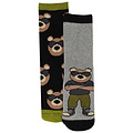 Apollo Apollo Boys Non-Slip Socks 4-Pack Bear Print