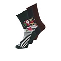 Jack & Jones Junior Jack & Jones Junior Boys Christmas Socks JACSNOWY Giftbox 3-Pack Print