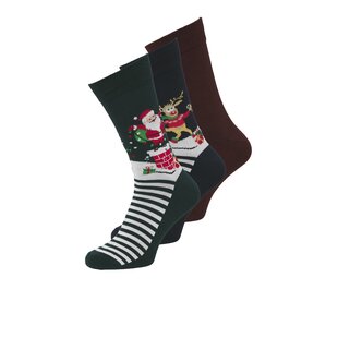 Jack & Jones Junior Boys Christmas Socks JACSNOWY Giftbox 3-Pack Print