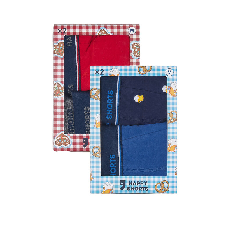 Happy Shorts Happy Shorts Heren Boxershorts Oktoberfest Bier/Gingerbread 4-Pack