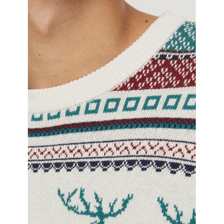 Jack & Jones Jack & Jones Men's Christmas Sweater Knitted JORSNOWBALL Moonbeam Gray