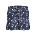 Jack & Jones Junior Jack & Jones Junior Swim Shorts Boys JPSTFIJI AOP Flamingo Print Dark Blue