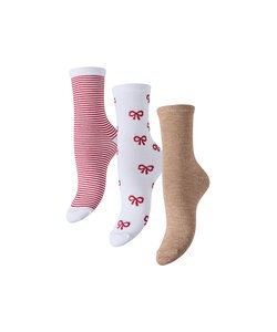 Pieces Ladies Christmas Socks PCJOPI Glitter 3-Pack Multicolor