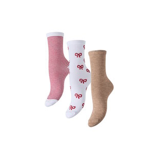 Pieces Ladies Christmas Socks PCJOPI Glitter 3-Pack Multicolor