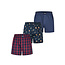 Happy Shorts Happy Shorts Wide Boxer Shorts Men's Christmas 3-Pack Plaid/Print/AOP