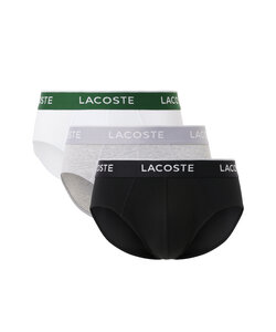 Lacoste Heren Slips Casual Briefs 3-Pack Zwart/Wit/Grijs