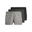 Jack & Jones Jack & Jones Heren Wijde Boxershorts Geweven Katoen JACMILANO 3-Pack Zwart/Grijs