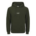 Jack & Jones Jack & Jones Heren Hoodie JJESOHO Donkergroen