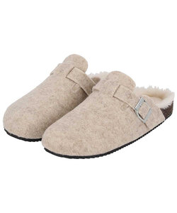 Apollo Ladies' Slip-on Slippers Felt Beige