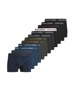 Jack & Jones Heren Boxershorts Trunks JACBOLT Effen 12-Pack