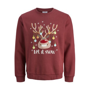 Jack & Jones Heren Kersttrui JJCHRISTMAS Rood