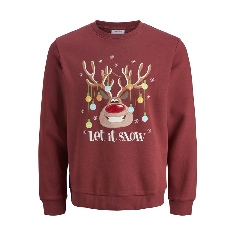 Jack & Jones Jack & Jones Men's Christmas Sweater JJCHRISTMAS Red