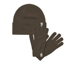 Jack & Jones Men's Giftbox Hat + Gloves JACCOOPER Brown