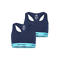 Happy Shorts Happy Shorts Dames Sport BH Bustier Blauw 2-Pack