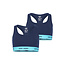 Happy Shorts Happy Shorts Ladies Sports Bra Bustier Blue 2-Pack