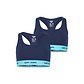 Happy Shorts Happy Shorts Ladies Sports Bra Bustier Blue 2-Pack