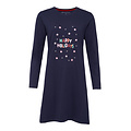 Happy Shorts Happy Shorts Dames Kerst Pyjama Nachthemd Donkerblauw