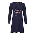Happy Shorts Happy Shorts Ladies Christmas Pajama Nightshirt Dark Blue
