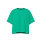 PIECES Pieces Ladies T-shirt PCCHILLI Sweatshirt Round Neck Plain Green