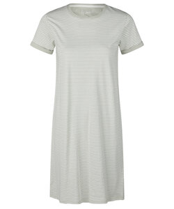 By Louise Dames Nachthemd Korte Mouw Groen Gestreept
