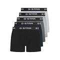 G-Star G-Star Heren Boxershorts Trunks MAIZE 5-Pack Mulitpack Zwart/Grijs/Wit/Blauw