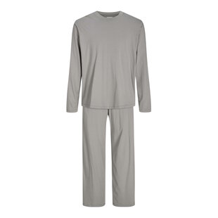 Jack & Jones Heren Lounge Pyjama Set Lang JACALFRED Effen Grijs