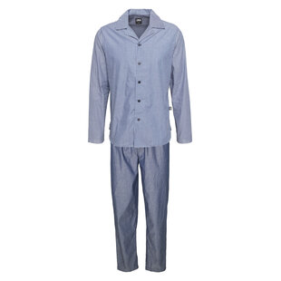 JBS Men's Pyjama Set Long Striped With Button Closure Light Blue