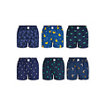 MG-1 MG-1 Wide Boxer Shorts Men 6-Pack Cotton Multipack With Print D325