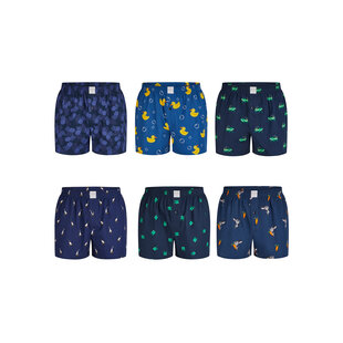 MG-1 Wide Boxer Shorts Men 6-Pack Cotton Multipack With Print D325