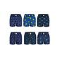 MG-1 MG-1 Wide Boxer Shorts Men 6-Pack Cotton Multipack With Print D325