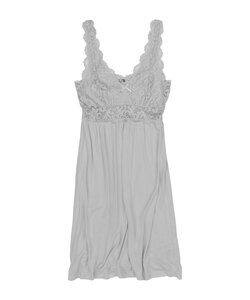 By Louise Slipdress Dames Negligé Met Kant Grijs