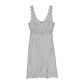 By Louise By Louise Slipdress Dames Negligé Met Kant Grijs