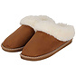 Apollo Apollo Ladies Slip-on Slippers Teddy Dark Brown