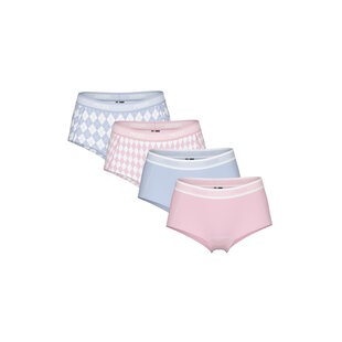 Pieces Dames Hipster PCLOGO 4-Pack Roze/Blauw