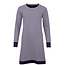 By Louise By Louise Dames Nachthemd Lange Mouw Gestreept Roze / Donkerblauw
