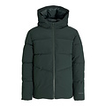 Jack & Jones Junior Jack & Jones Junior Jongens Winterjas JJGLOBAL Puffer Jacket Donkergroen