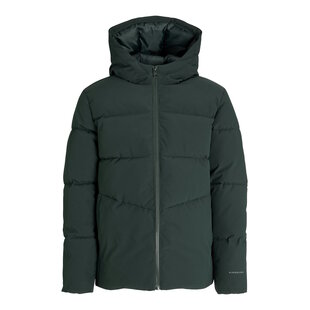Jack & Jones Junior Boys Winter Coat JJGLOBAL Puffer Jacket Dark Green