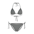 O'Neill O'Neill Dames Bikini Set Capri Bondey Zwart/Wit Gestreept