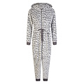 By Louise By Louise Ladies Home Suit Onesie Fleece Grey Panther Print
