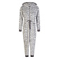 By Louise By Louise Ladies Home Suit Onesie Fleece Grey Panther Print